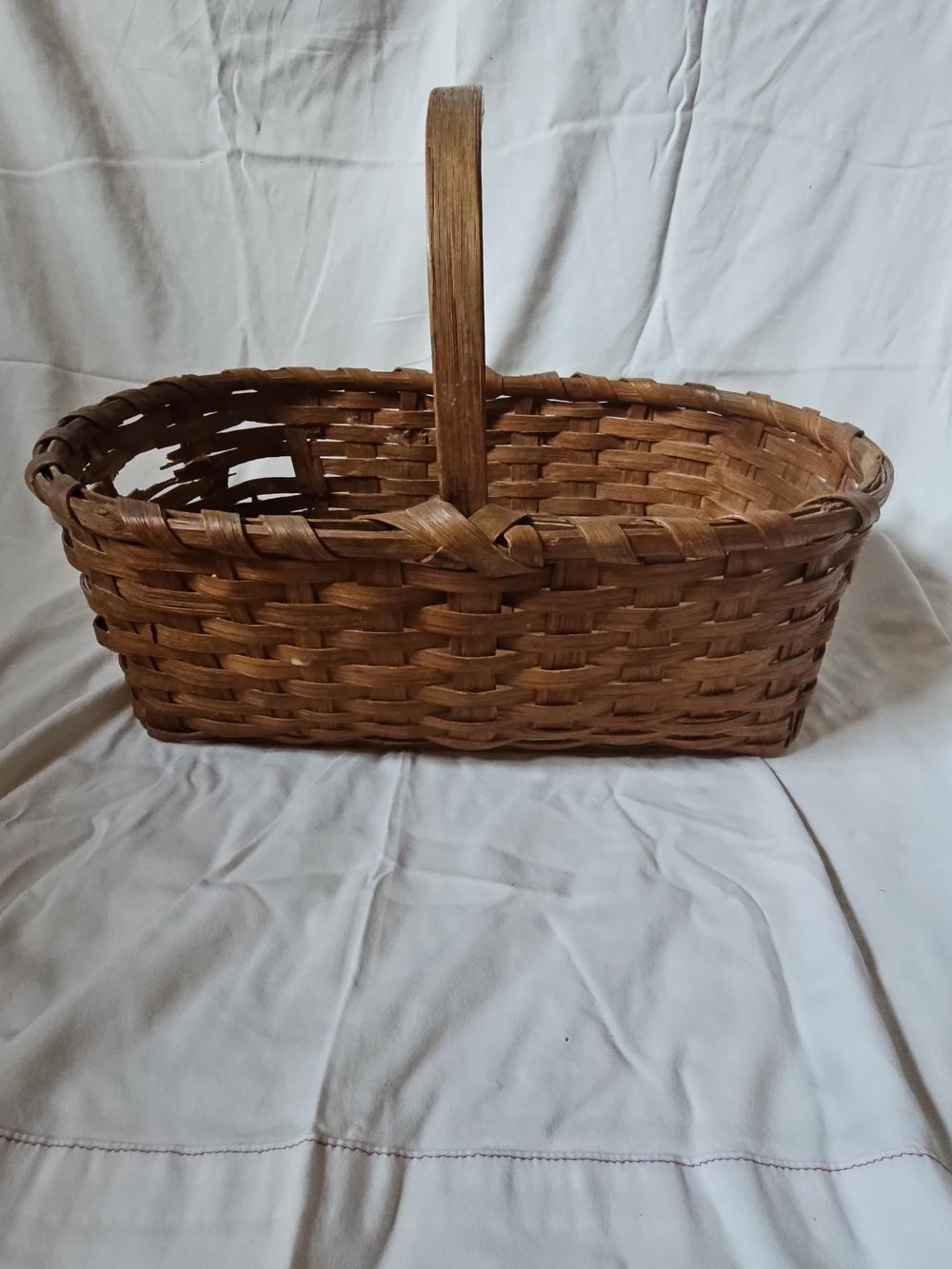 Woven Rustic Brown Handled Storage Basket
